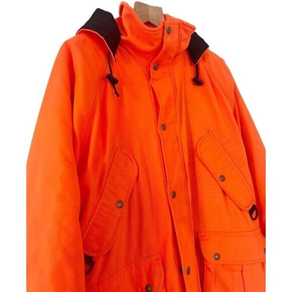 VTG Cabela’s Gore-Tex Blaze Orange Waterproof Jacket Men's Sz Large Made in USA - Picture 2 of 14